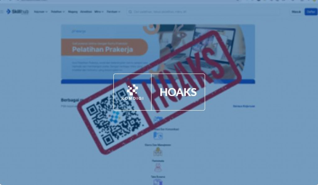 [HOAKS] Situs Pendaftaran Pelatihan Prakerja Skillhub Kementerian Ketenagakerjaan
