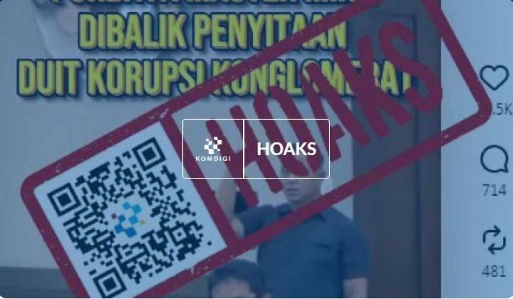 [HOAKS] Menkeu Purbaya Jadi Mastermind Penyitaan Uang Korupsi Konglomerat