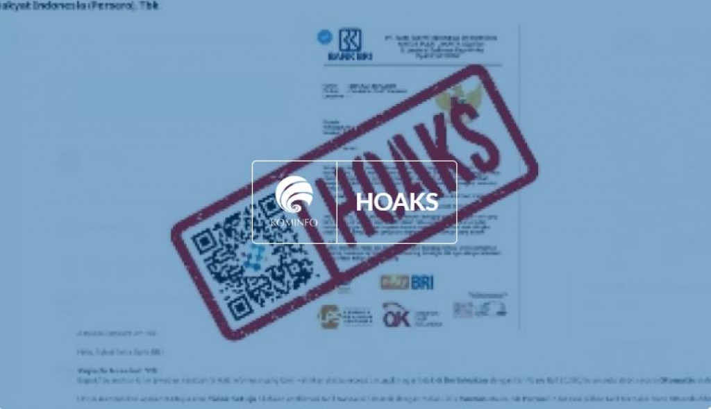 [HOAKS] Pesan WhatsApp Pengumuman Persetujuan Perubahan Skema Tarif Transaksi Antar Bank Mengatasnamakan BRI