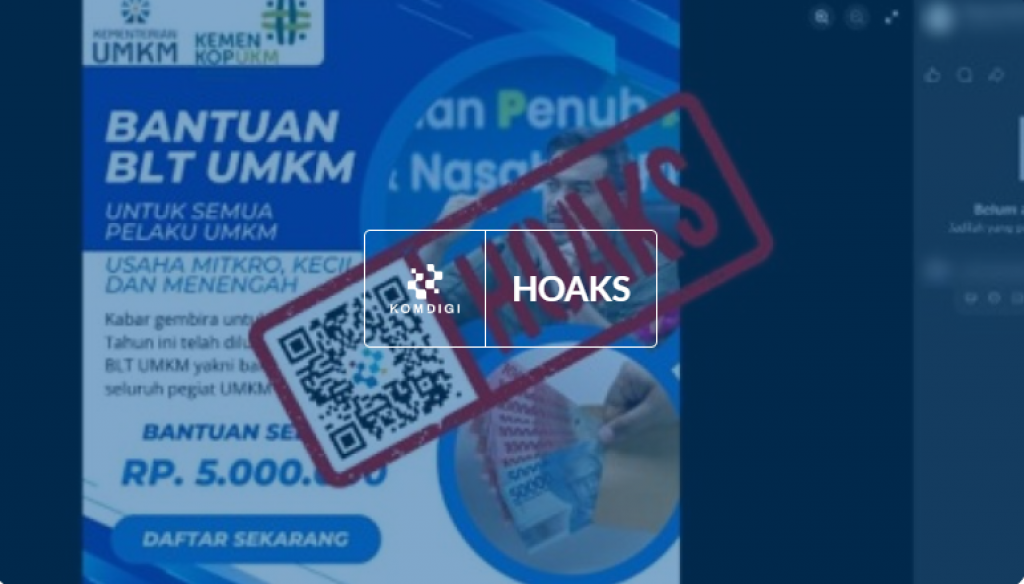 [HOAKS] Tautan Pendaftaran BLT UMKM Rp5 Juta dari Kementerian UMKM