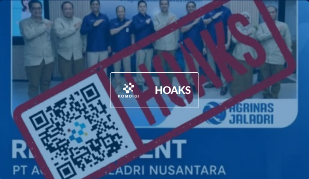 [HOAKS] Tautan Lowongan Kerja Agrinas Jaladri Nusantara