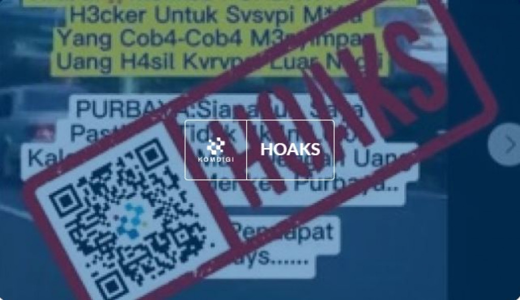 [HOAKS] Menkeu Purbaya Pakai Hacker untuk Susupi Mafia Penyimpan Uang Hasil Korupsi