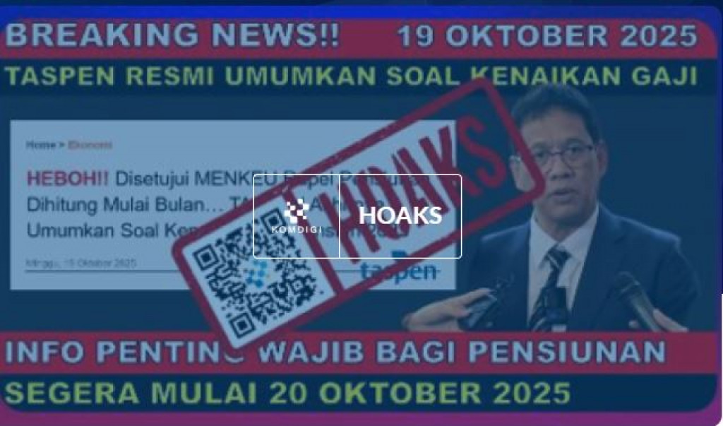[HOAKS] Taspen Umumkan Kenaikan Gaji PNS dan Pensiunan Tahun 2025
