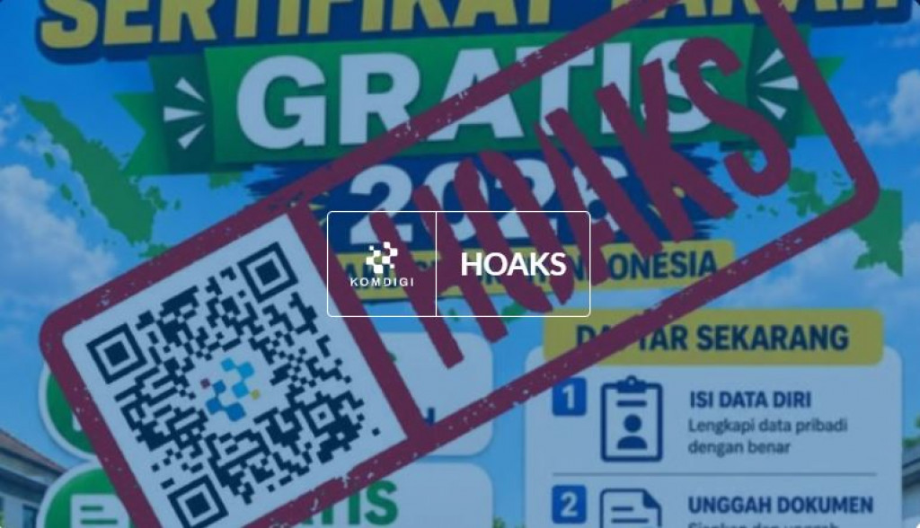 [HOAKS] Tautan untuk Akses Program Pemutihan Sertifikat Tanah Gratis
