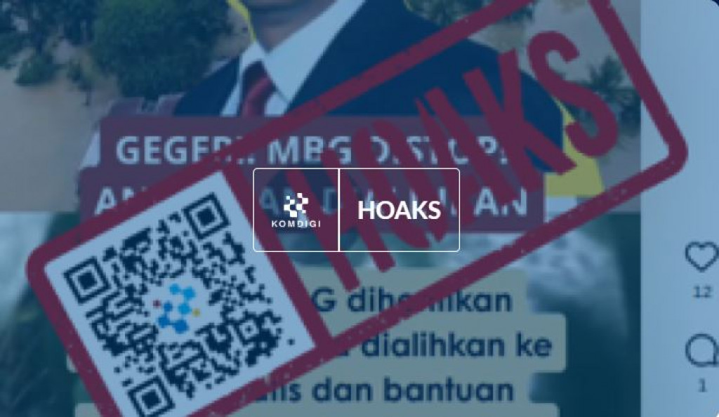 [HOAKS] Purbaya Alihkan Dana MBG untuk Bantuan Korban Banjir Sumatra