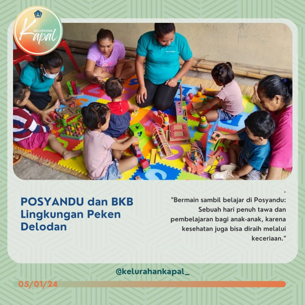 Kegiatan posyandu Lingkungan Peken Delodan