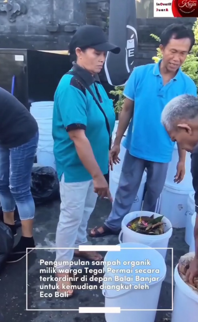 Bapak Lurah Kerobokan Kaja melaksanakan pemantauan langsung terhadap pelaksanaan pengangkutan sampah organik secara terkordinir di Lingkungan Tegal Permai.