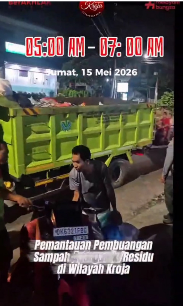 Kegiatan pemantauan pembuangan sampah anorganik/residu sekaligus monitoring penggunaan KARTU SAKTI di wilayah Muding, Kelurahan Kerobokan Kaja.