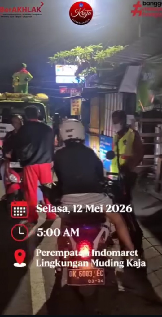 Bapak Lurah bersama Kepala Lingkungan di wilayah Muding melaksanakan pemantauan dan pembagian KARTU SAKTI kepada warga yang belum memiliki akses pembuangan sampah pada titik layanan truk DLHK.