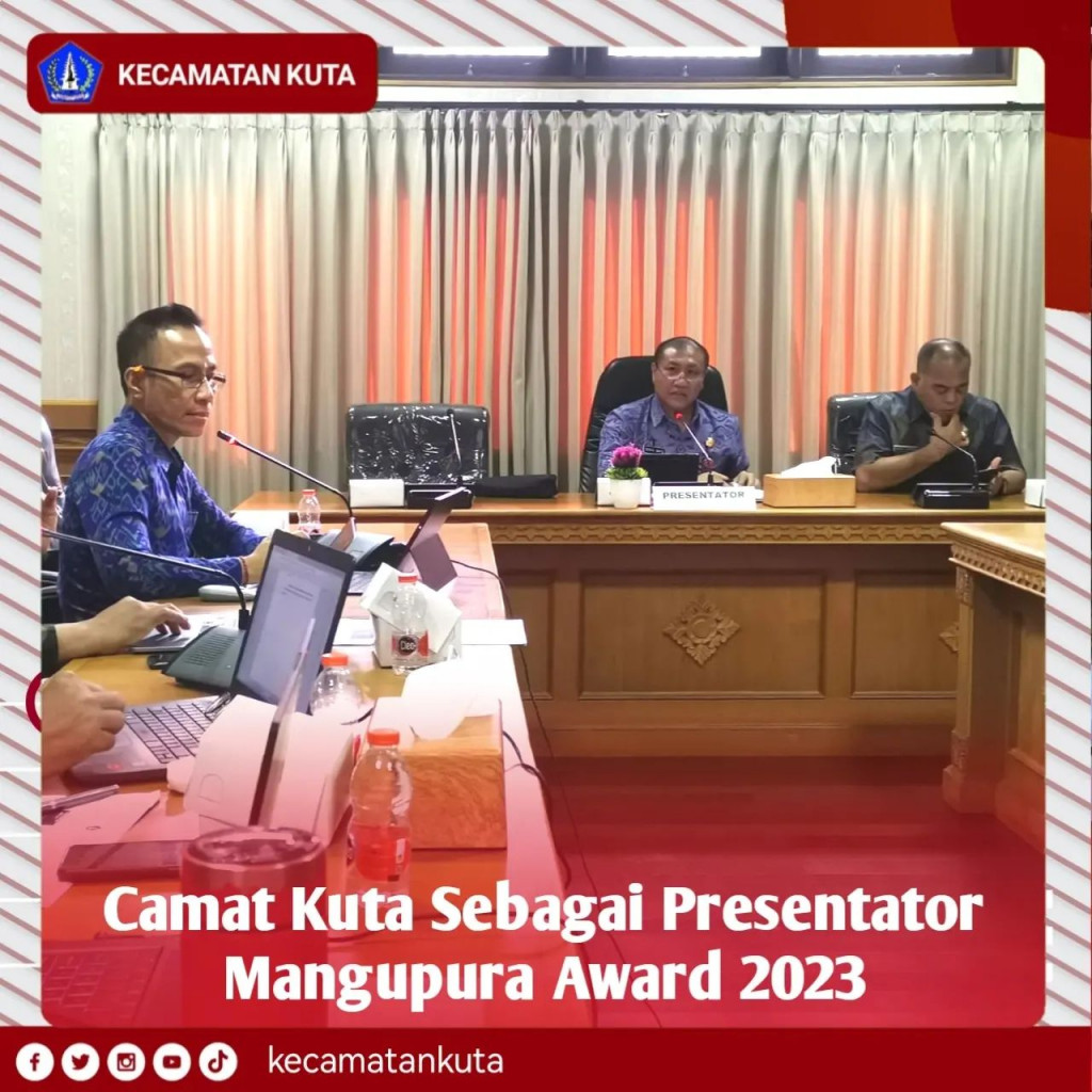 Camat Kuta Sebagai Presentator Mangupura Award 2023