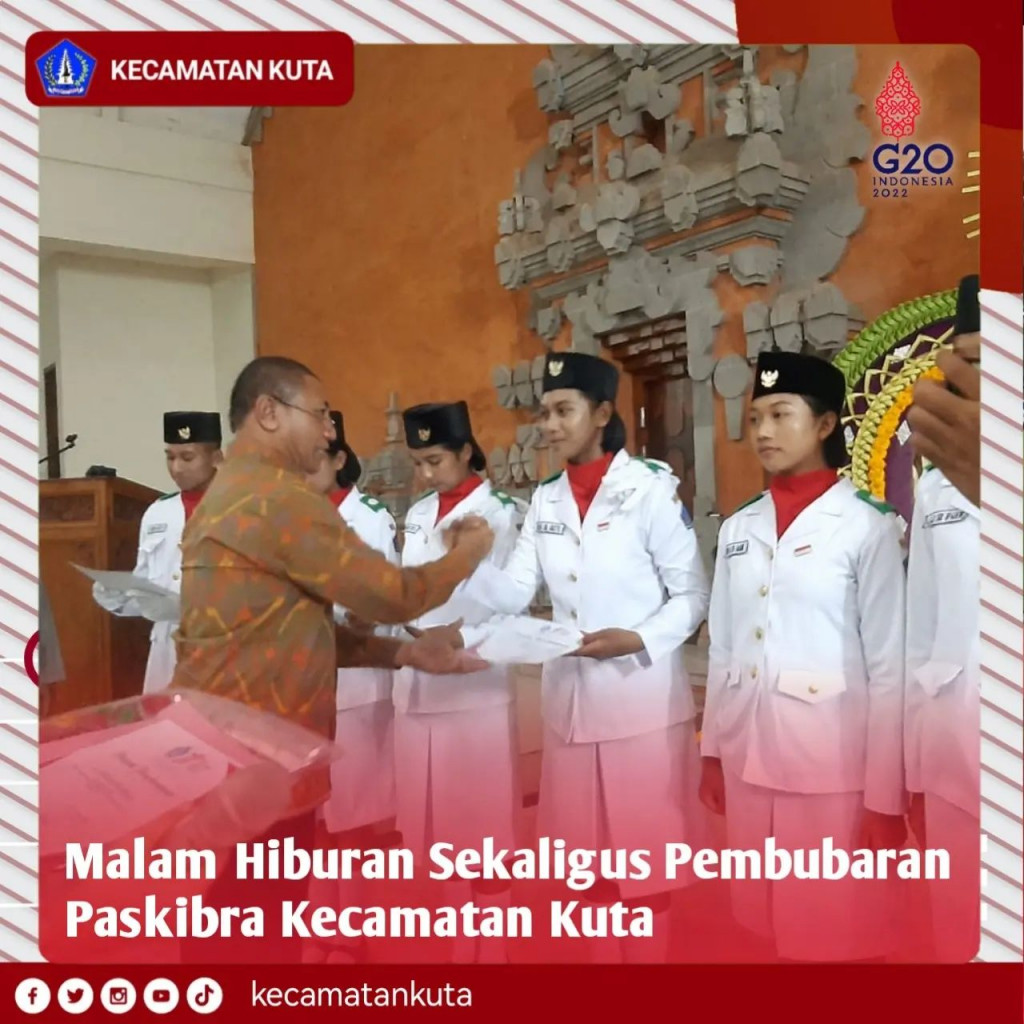Malam hiburan dan pembubaran Paskibra Kecamatan Kuta