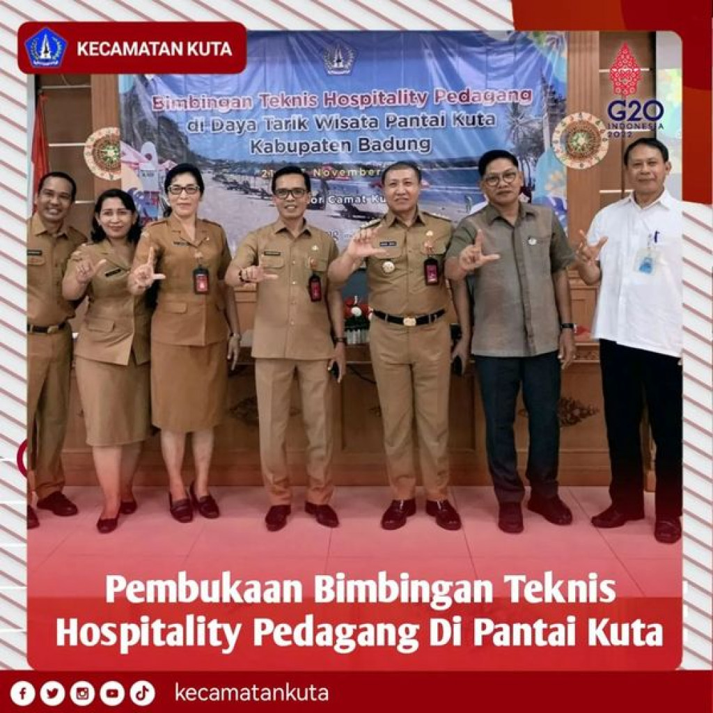 Pembukaan Pelatihan dan Bimbingan Teknis Hospitality Pedagang di DTW Pantai Kuta