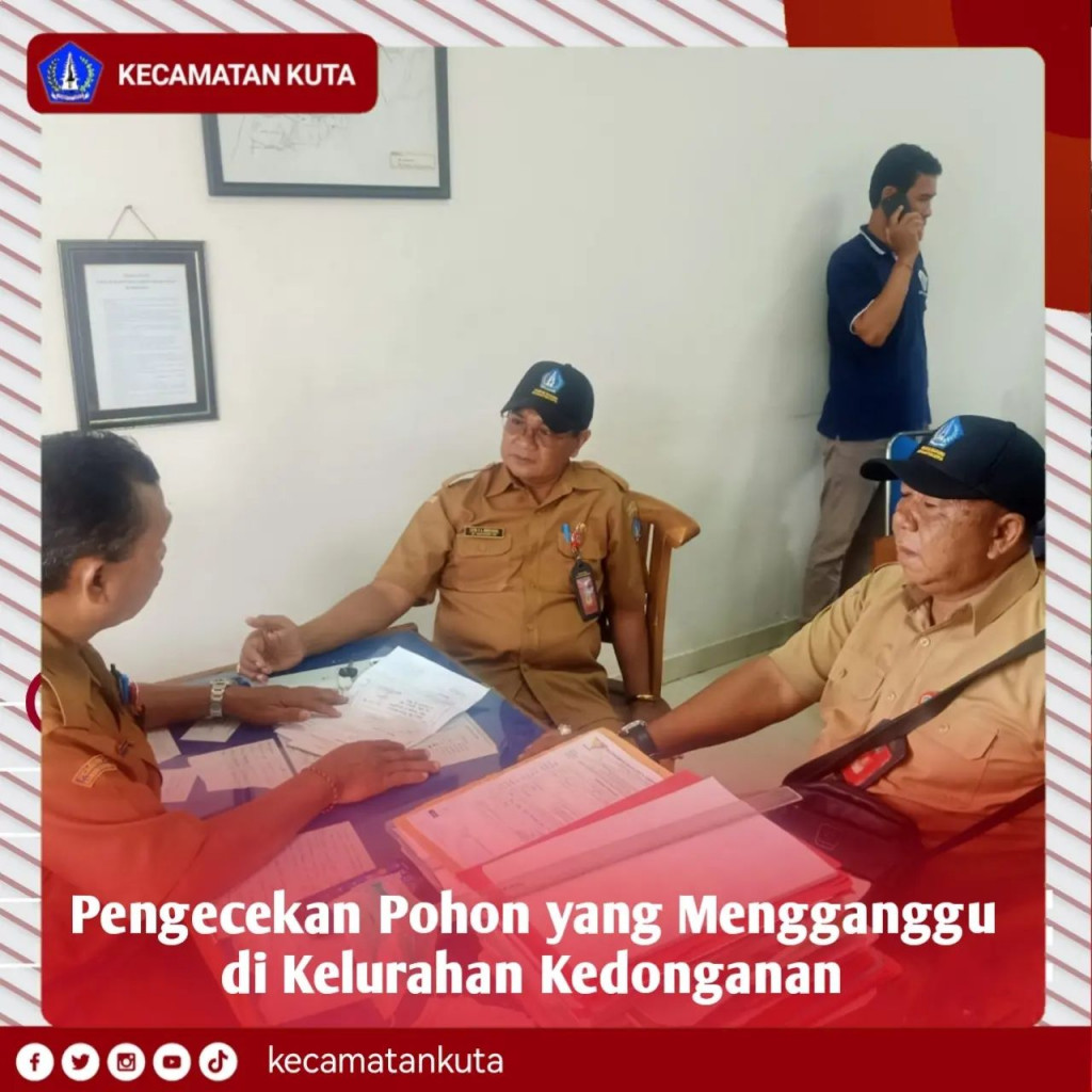 Pengecekan Pohon Yang Mengganggu Di Kelurahan Kedonganan