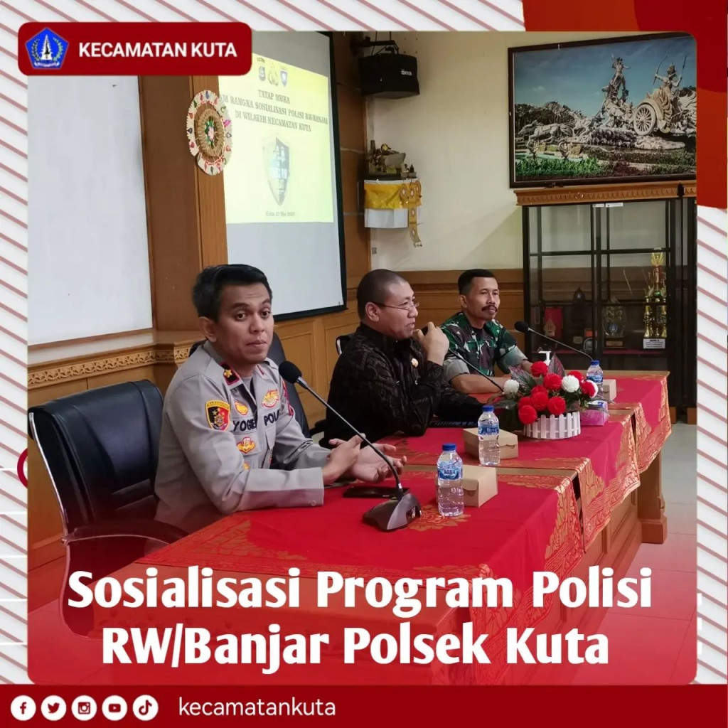 Konsolidasi dan Sosialisasi Program Polisi RW/ Banjar oleh Kapolsek Kuta
