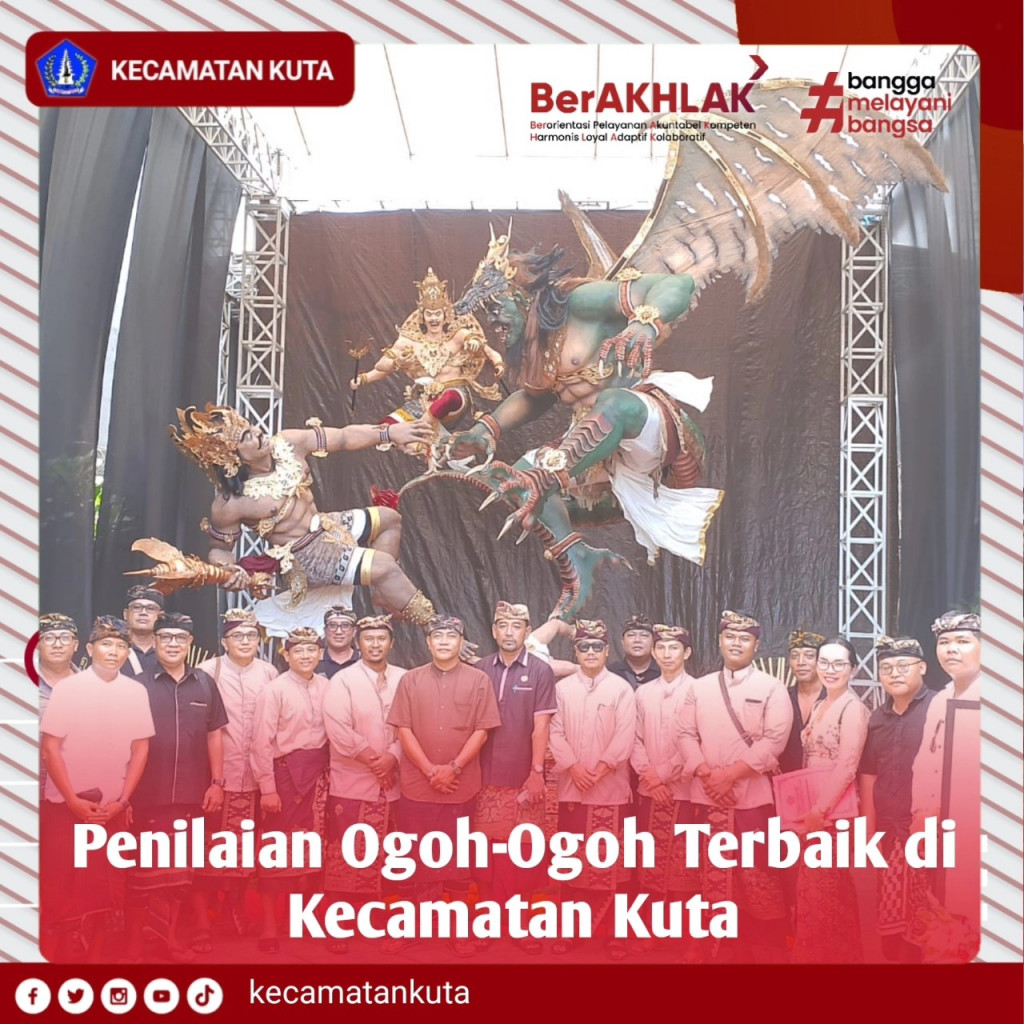 Penilaian lomba Ogoh-ogoh terbaik di Kecamatan Kuta