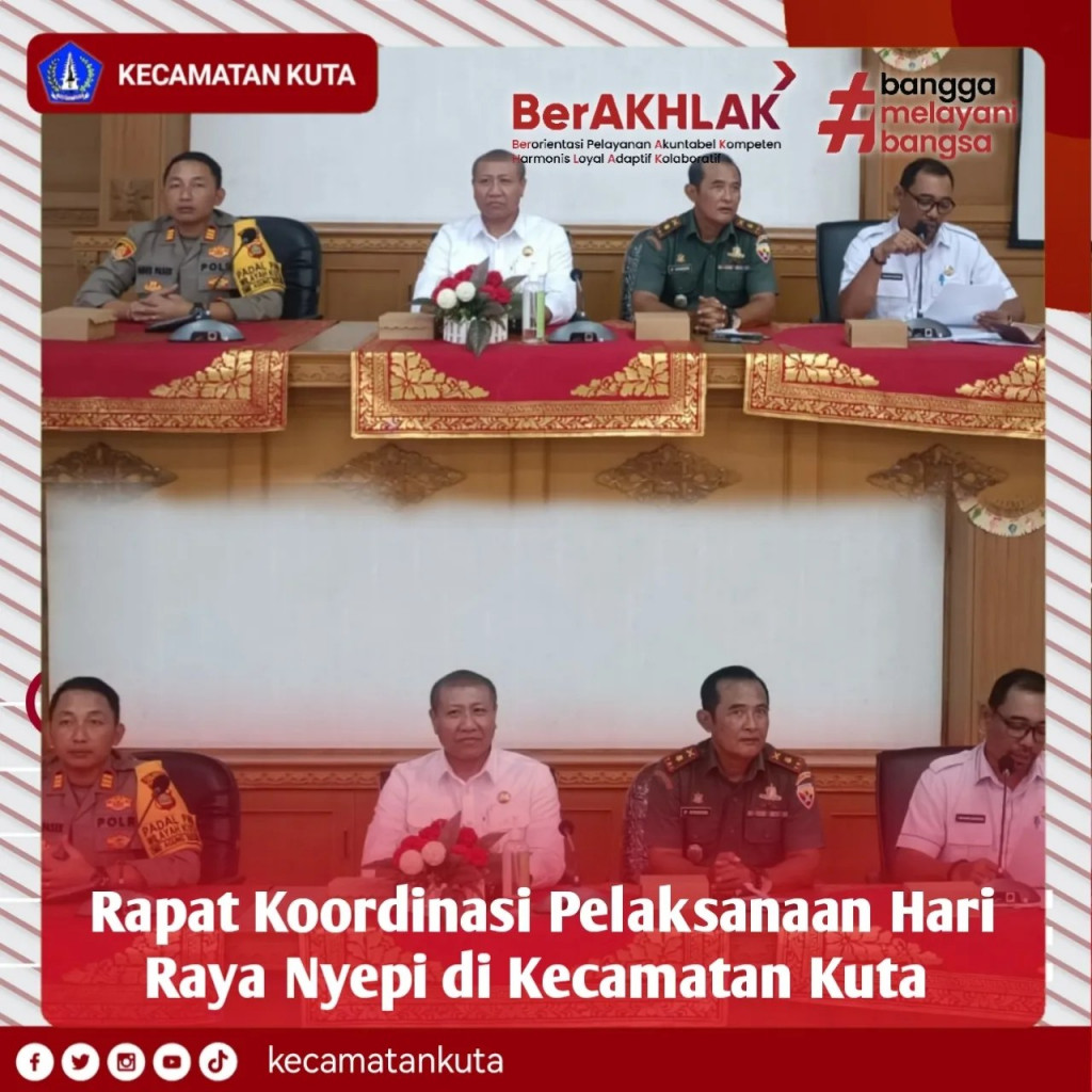 Rapat Koordinasi Pelaksanaan Hari Raya Nyepi di Kecamatan Kuta