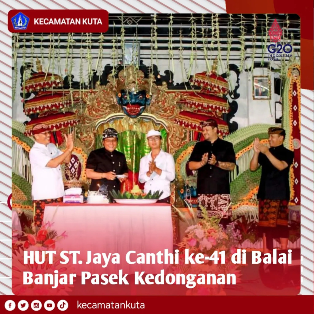 HUT ST.  Jaya Canthi ke-41 di Balai Banjar Pasek Kedonganan