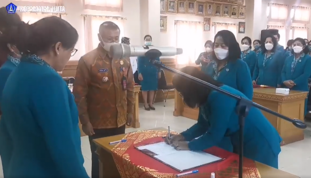 Pelantikan dan Serah Terima Jabatan Ketua TP PKK Kecamatan Kuta Pemerintah Kabupaten Badung