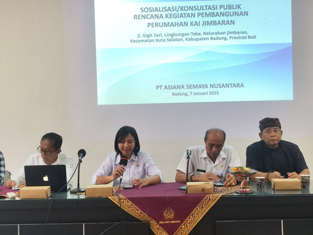 Sosialisasi Pembangunan Perumahan di Jimbaran, Kecamatan Tekankan 35% Fasos-Fasum dan Drainase Anti Banjir