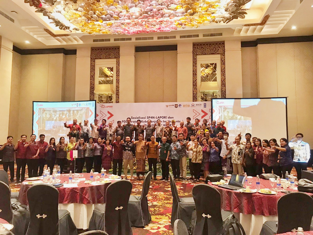 Sosialisasi SP4N-LAPOR! dan Forum Group Discussion Strategi Keberlanjutan Implementasi Rencana Aksi SP4N-LAPOR! Bertempat di Hotel The Trans Resort Bali