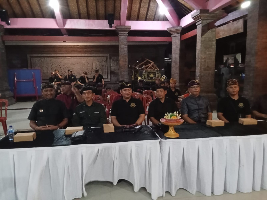 Gladi bersih dan pelepasan atlit Gender Wayang Anak anak Duta kabupaten Badung sanggar seni bali jani art Kuta Selatan pada PKB ke 46 Tahun 2024.yang di hadiri Bpk Kadisbud