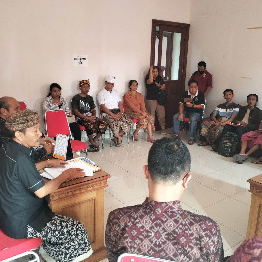 Pelaksanaan Mediasi yang dilaksanakan di Kantor Lurah Jimbaran