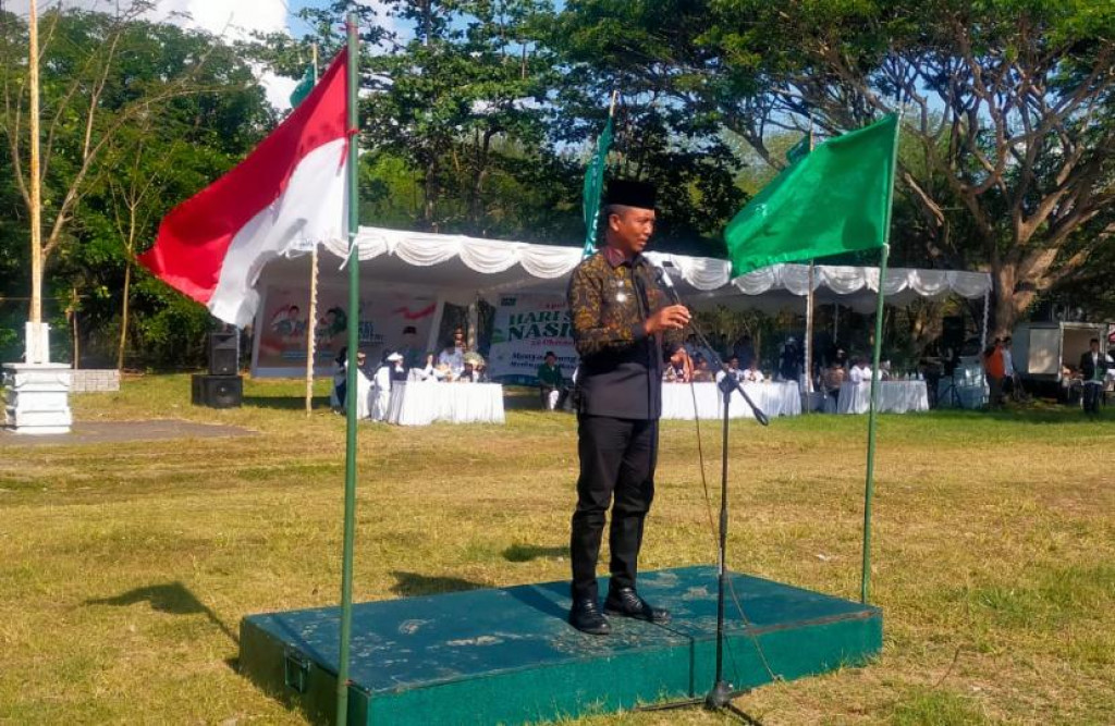 Mewakili Plt Bupati Badung dalam Peringatan Hari Santri Nasional Tahun 2024 bertempat di Lapangan Lagoon Nusa Dua Kuta Selatan