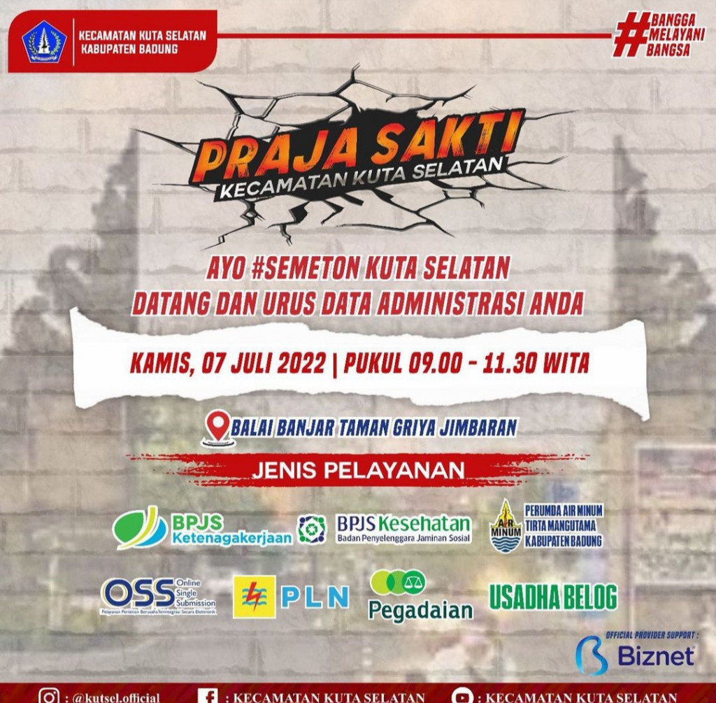 PRAJA SAKTI Kecamatan Kuta Selatan Jimbaran Gelombang 2
