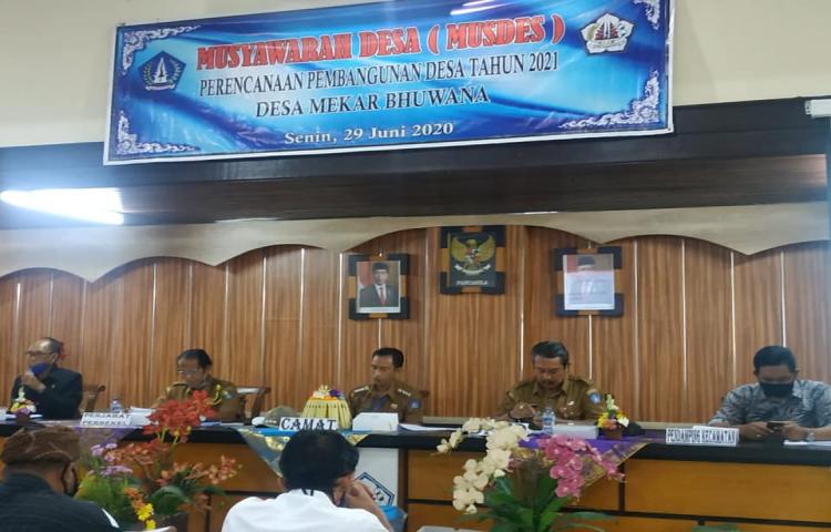 Musdes Desa Mekar Bhuwana dalam rangka Perencanaan Pembangunan Desa tahun 2021