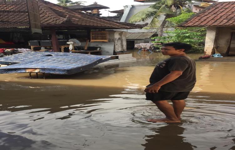Banjir di Jalan Ngurah Rai No. 19 di Banjar Taman, Desa Tegal Darmasaba, Kecamatan Abiansemal Tanggal 01 Juni 2020