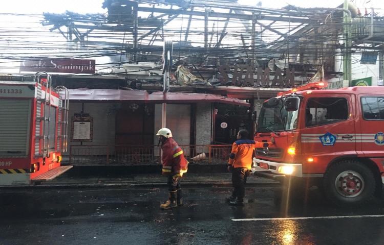 Kebakaran di Jalan Seminyak Kuta, Kelurahan Seminyak, Kecamatan Kuta Tanggal 16 Januari 2020