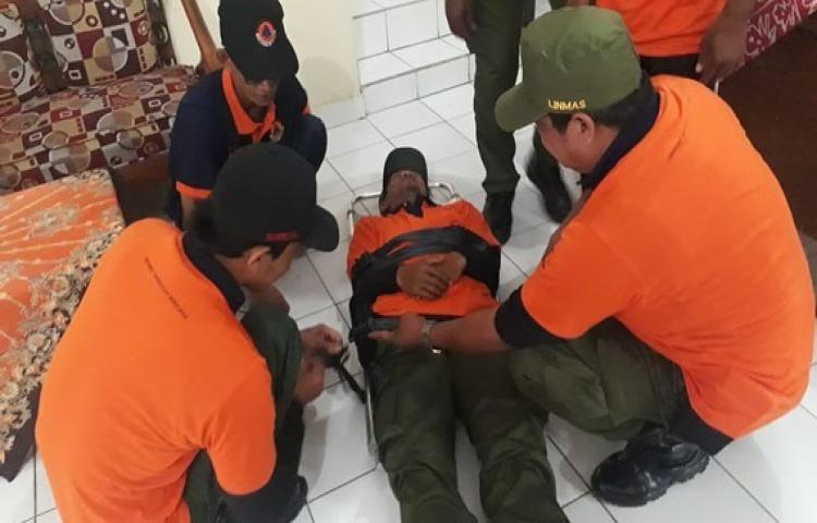 Kegiatan Simulasi Serangkaian Acara Pembentukan Desa/Kelurahan Tangguh Bencana di Desa Sembung