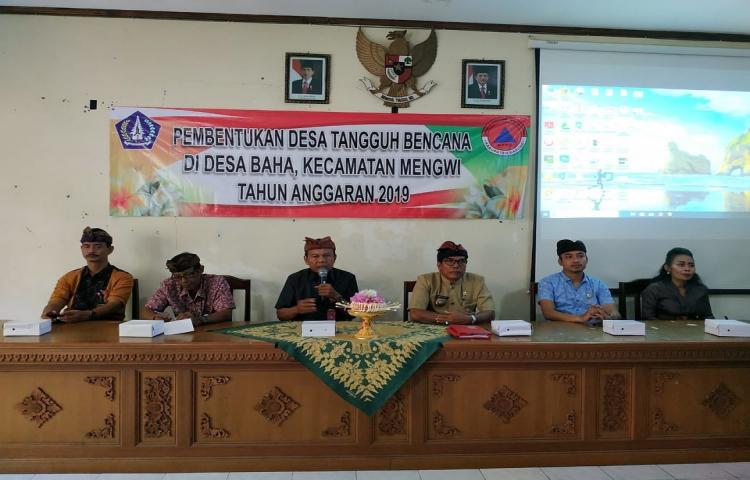 Pembukaan Pembentukan Desa/Kelurahan Tangguh Bencana di Desa Baha, Kecamatan Mengwi, Kabupaten Badung