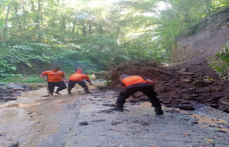 Tanah Longsor di Jalan Tegal Lantang Selat, Desa Selat, Kecamatan Abiansemal Tanggal 10 Maret 2020