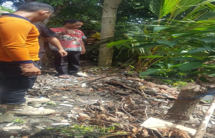 Tembok Roboh di Banjar Sigaran, Desa Mekar Bhuana, Kecamatan Abiansemal Tanggal 01 Pebruari 2020