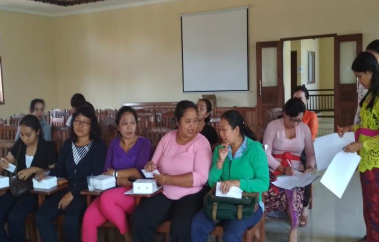 Pertemuan Pokja di Kantor Desa Bongkasa, Kecamatan Abiansemal.