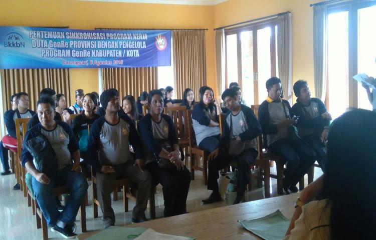 Pertemuan Sinkronisasi Program Kerja Duta GenRe Provinsi dengan Pengelola Program GenRe Kabupaten/Kota.