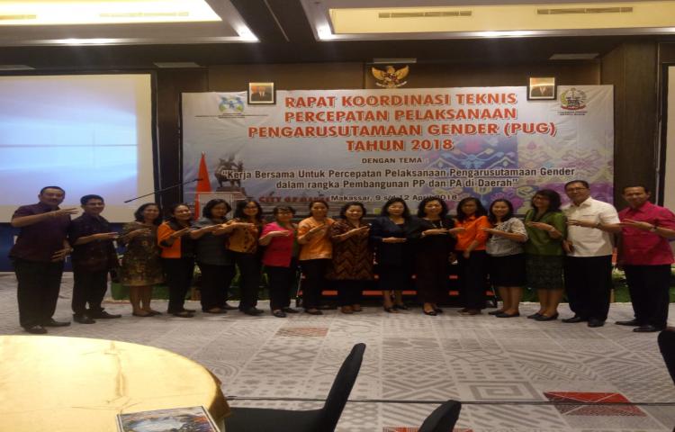 RAPAT KOORDINASI TEKNIS (RAKORTEK) PERCEPATAN PELAKSANAAN PENGARUSUTAMAAN GENDER (PUG) DI MAKASAR