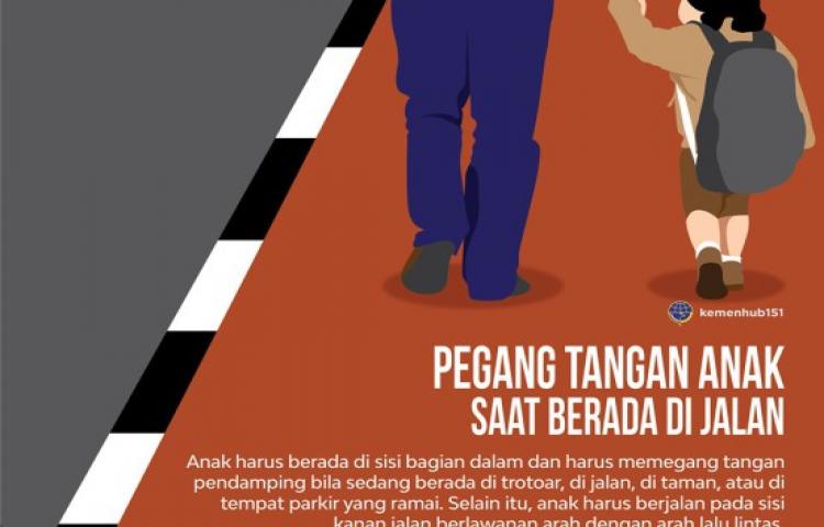 Begini Cara Aman Menggandeng Anak Di Jalan Raya