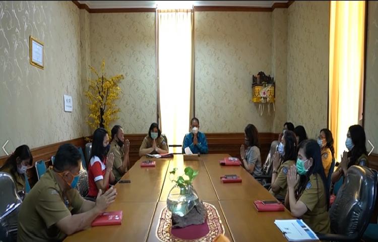 Koordinasi internal Plt Kepala Dinas Kearsipan dan Perpustakaan