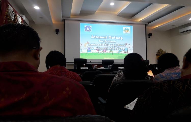 Penerimaan Tim Verifikasi Lapangan Dalam Rangka Evaluasi Kabupaten Layak Anak (KLA) Tahun 2018