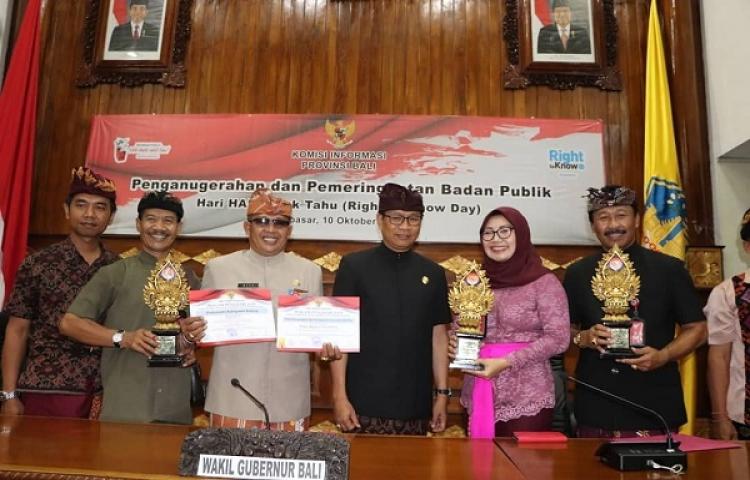 Terbaik di Bali, Pemkab. Badung Raih Penghargaan Keterbukaan Informasi Bali Award