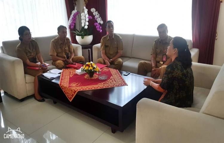 Koordinasi dengan Ketua Tim Pengerak PKK Kabupaten Badung