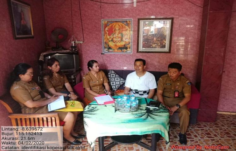 Monitoring dan Evaluasi Koperasi tidak Aktif yaitu Koperasi Cahaya Prima Mandiri dan Koperasi Catu Sedana Arta