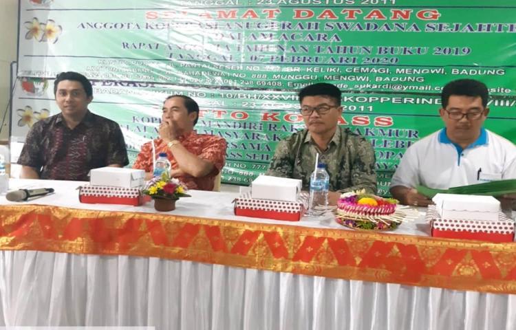 Rapat Anggota Tahunan (RAT) Koperasi Anugrah Swadana Sejahtera Tahun Buku 2019