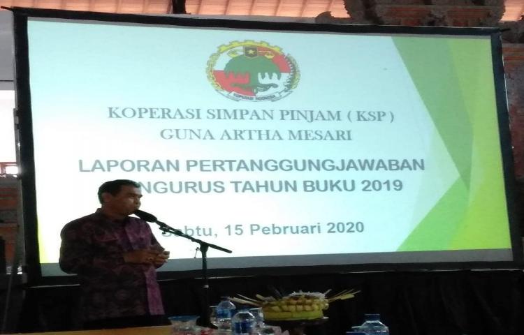 Rapat Anggota Tahunan (RAT) Koperasi Simpan Pinjam (KSP) Guna Artha Mesari Tahun Buku 2019