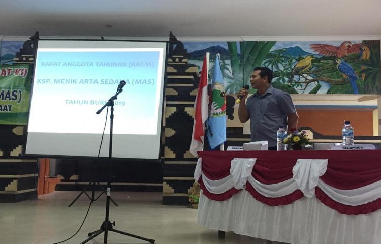 Rapat Anggota Tahunan (RAT) Koperasi Simpan Pinjam "MENIK ARTA SEDANA" ( MAS ) yang ke-VI Tahun Buku 2019