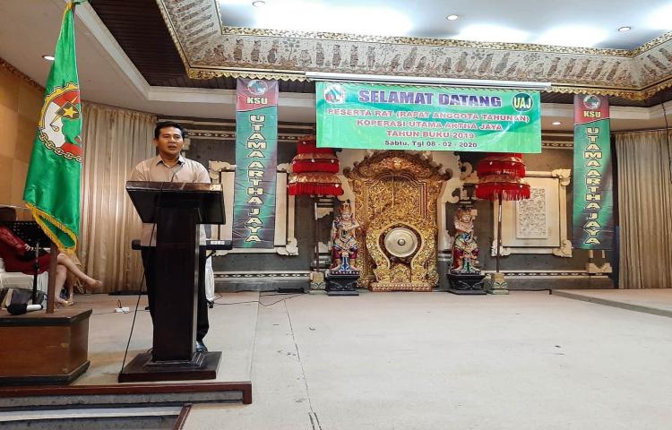 Rapat Anggota Tahunan (RAT) Koperasi Utama Artha Jaya Tahun Buku 2019 bertempat di Hotel Made Bali, Sempidi