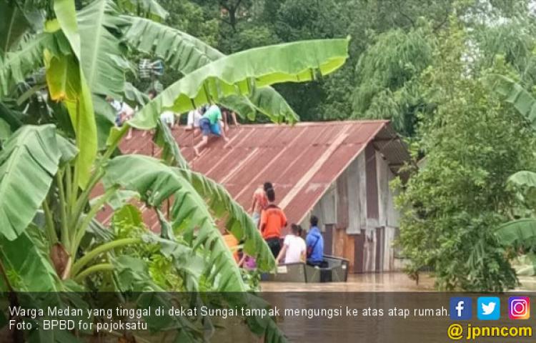 Banjir, Ratusan Rumah Terendam di Medan, Warga Mengungsi