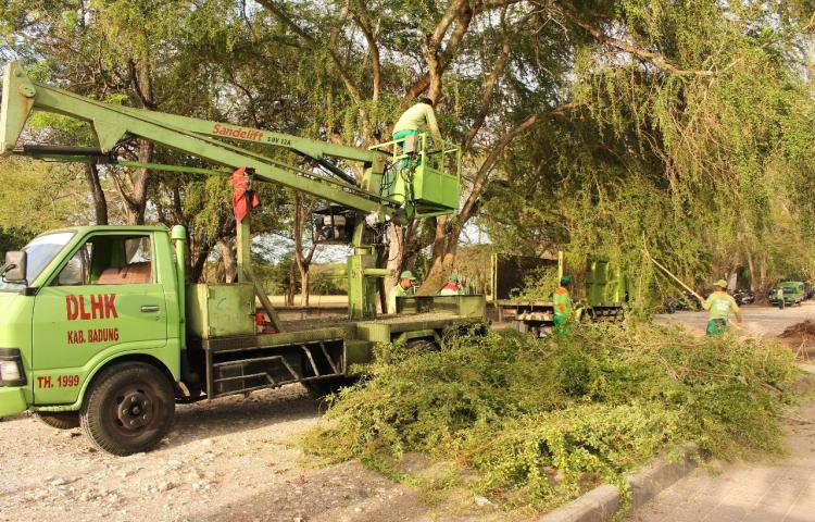 DLHK Antisipasi Kebersihan di Jalur Bandara- Nusa Dua